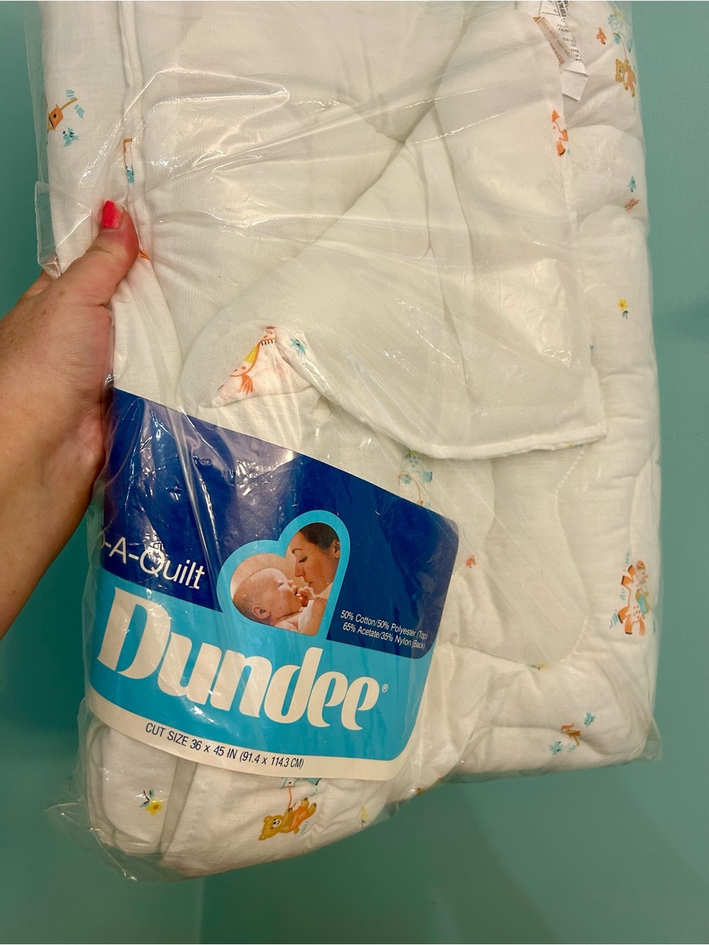 VTG Dundee Zip A Quilt Blanket Teddy Bears 36x45 USA Made New Sealed